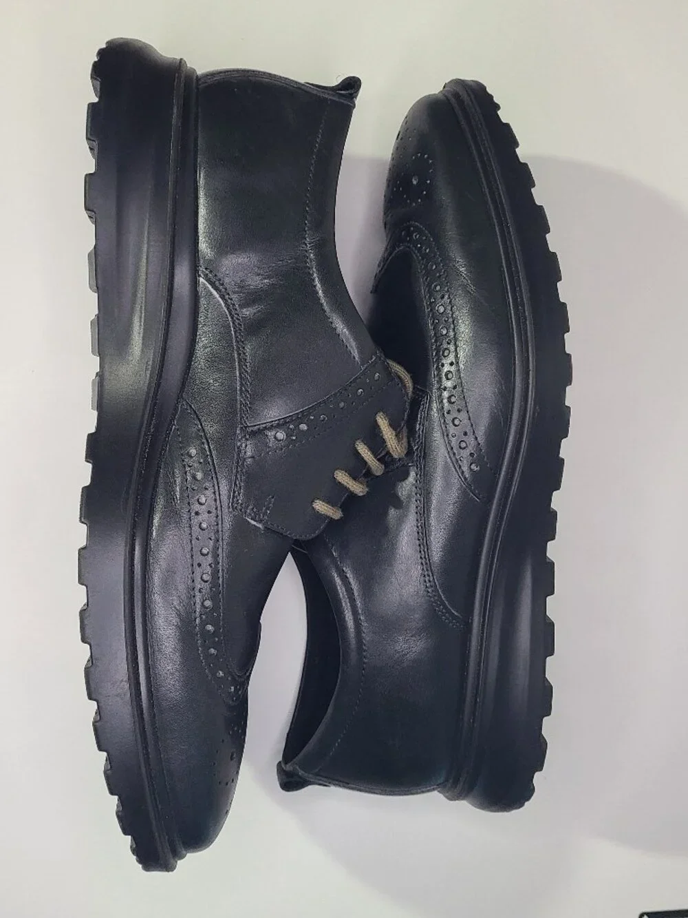 Ecco S-Lite Hybrid Wingtip Oxford Black Men's Shoes Size 11.5 EUC